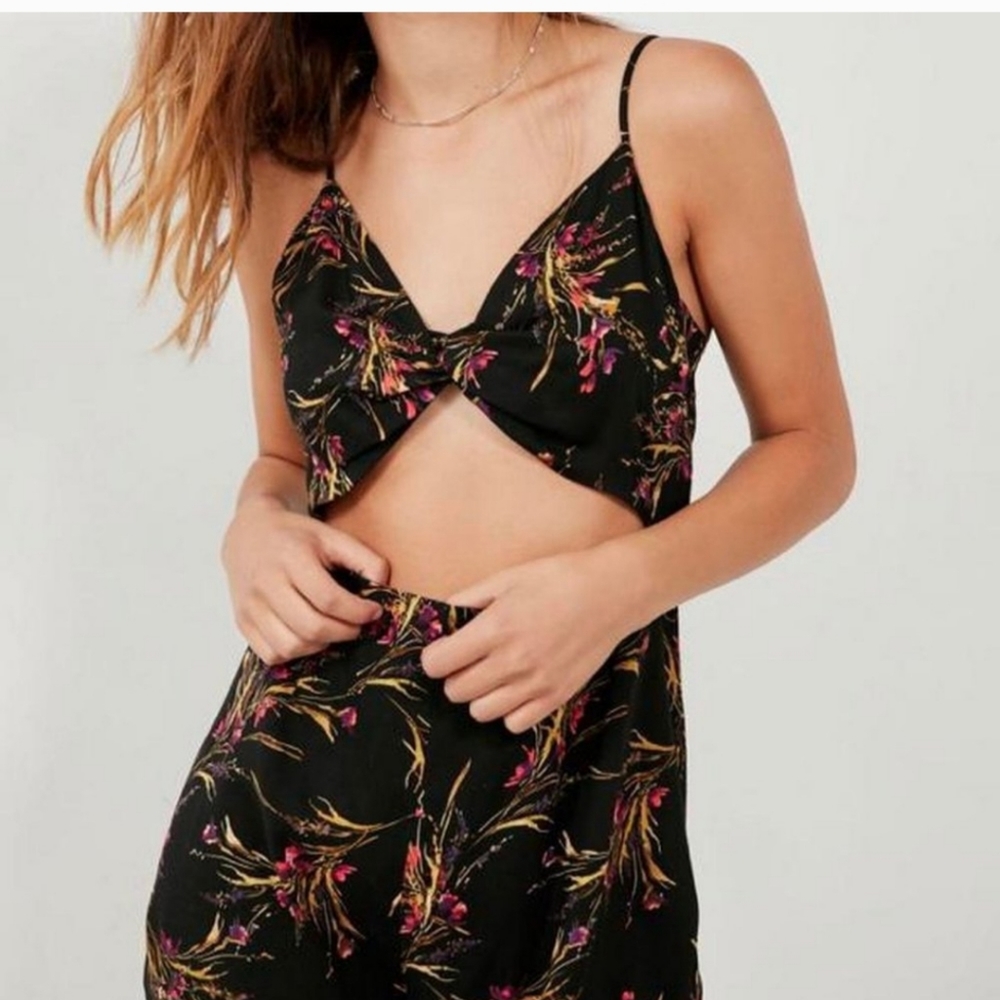 Urban Outfitters UO Kimchi Blue Floral Cut Out Romper/Playsuit, US 2